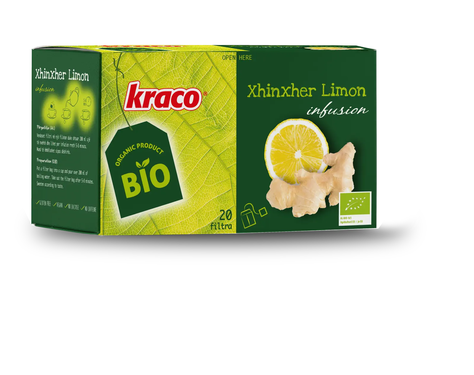 Kraco, Çaj organik, Xhinxher & Limon